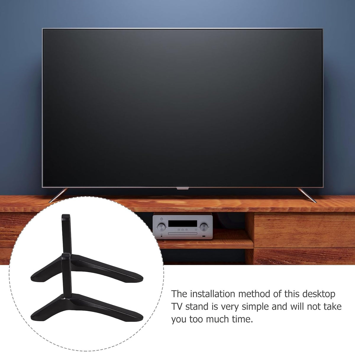 BESPORTBLE Universal TV Stand Tabletop Base Bracket Aluminum Alloy TV Holder Desktop Mount Support for Living Room