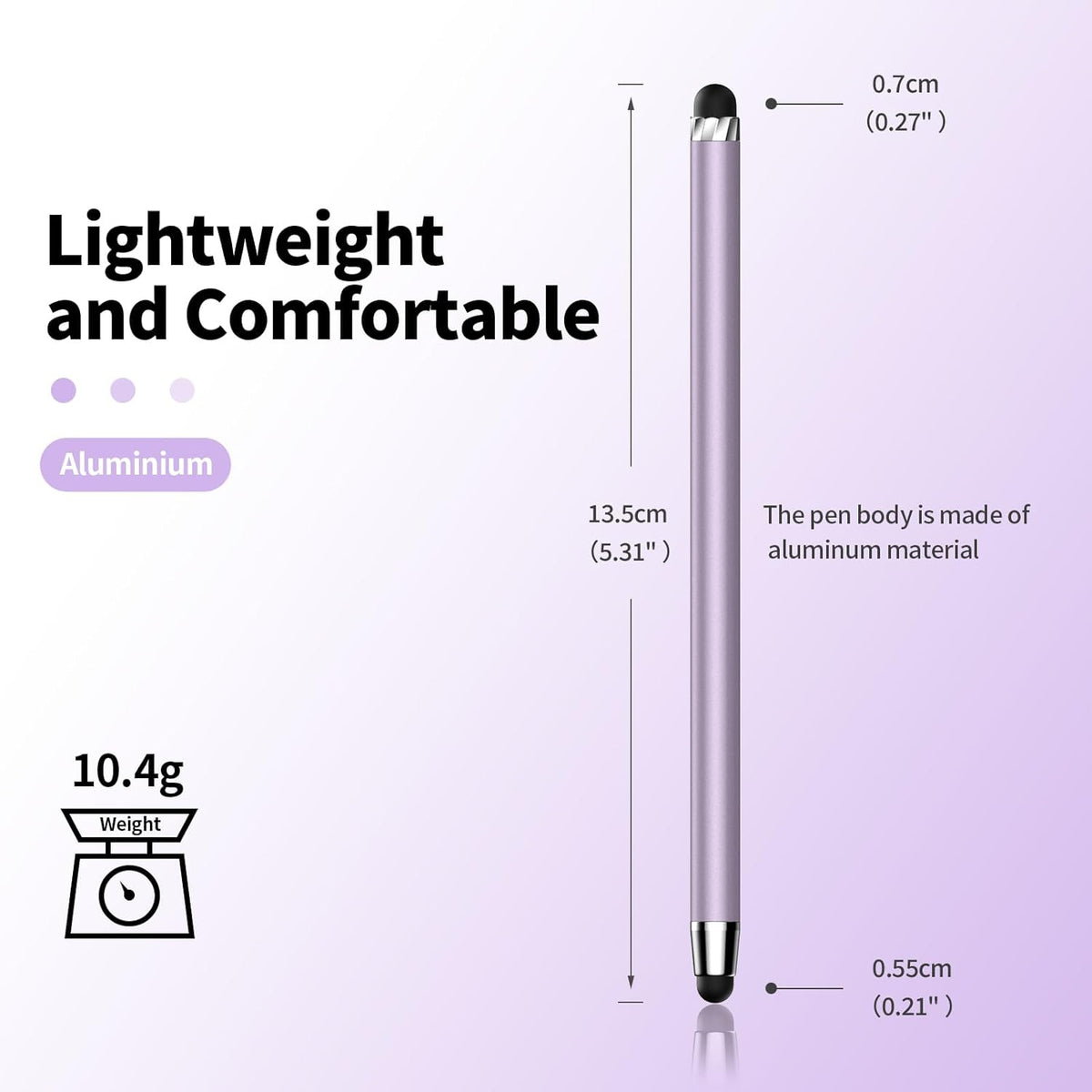 10 PCS Stylus,Stylus Pen for Touchscreen,Stylus 2-in-1 High Sensitivity & Precision Suitable for All Touch Screens of iPhone/ipad/Android Tablets(10 Stylus Pen Purple/Black + 20 Tips)
