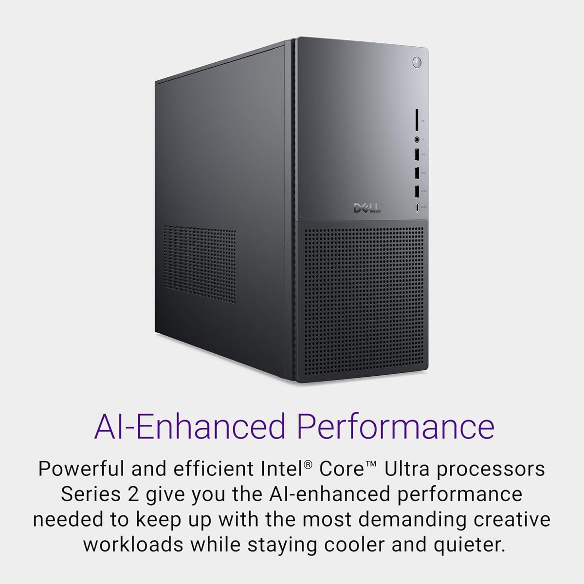 Dell Tower Plus EBT2250 Desktop Computer - Series 2 Intel Core Ultra 9 285 24-Core Processor up to 5.6 GHz, 16GB DDR5 RAM, 8TB SSD, Intel UHD Graphics 770, Windows 11 Home, Graphite - EBT 2250