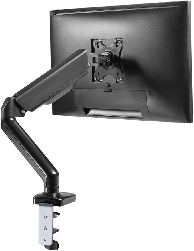 Spring LCD Monitor Arm with USB and Multimedia Ports for: Samsung 32 inch UJ59 4k Monitor (LU32J590UQNXZA) - UHD 3840 x 2160p 60hz 4ms AMD FreeSync Gaming HDMI DP Black