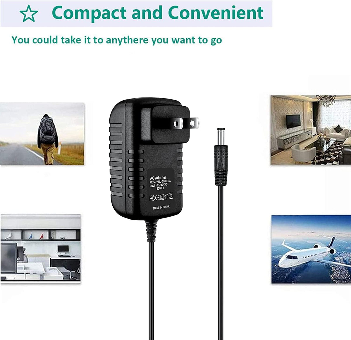 GUY-TECH 8V D.C.8V 500mA 8 8VDC AC DC Adapter for Input: Volt The Plane Toy Kid's Ride on Toys Electric Battery-Powered
