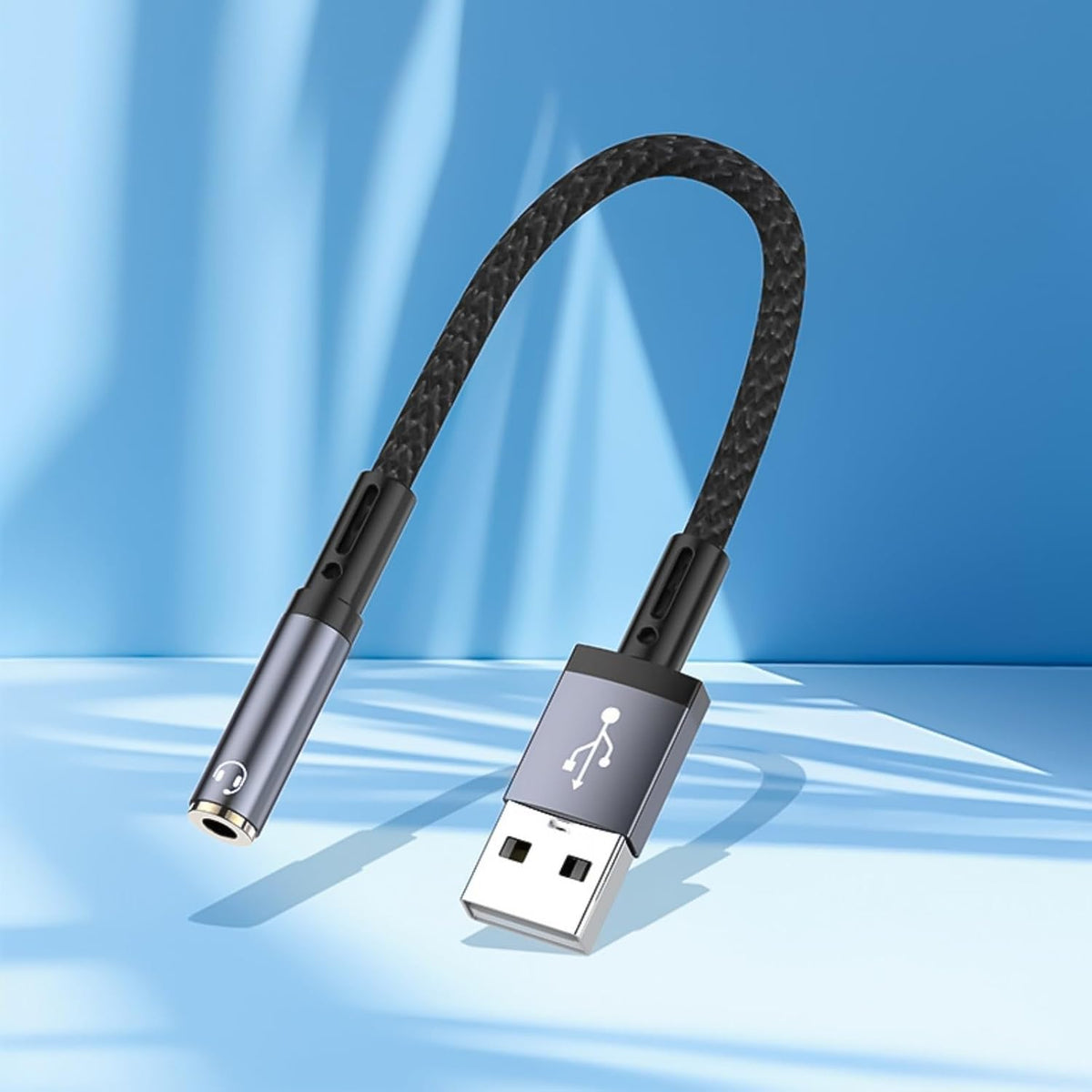 DRAGONRUN 3.5mm 3.5mm USB to Adapter USB to Cable for Headphones Window Laptop Desktops Docking Station