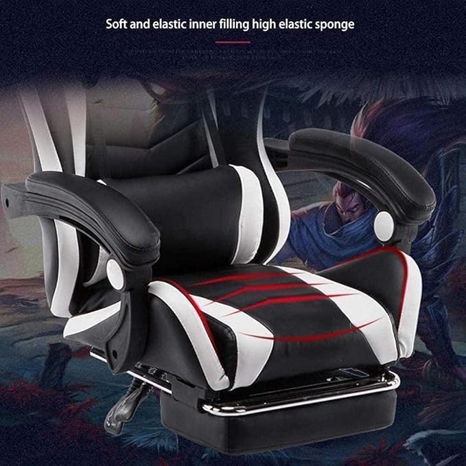Office Chair Office Chair for HomeComfortable Lift Swivel Chair Office Chair E-Sports ChairHigh Back Gaming Chair Adjustable Office Chair with Footrest Computer Chair Kneeling ChairOrange Chair