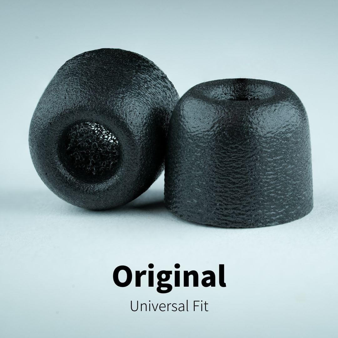 Comply 500 Core Series | Memory Foam Replacement IEM Ear Tips for KZ, Moondrop, FiiO Sennheiser & More | Superior Noise Isolation, Ultimate Comfort, Secure Fit | TechDefender, Black, Small (3 Pairs)
