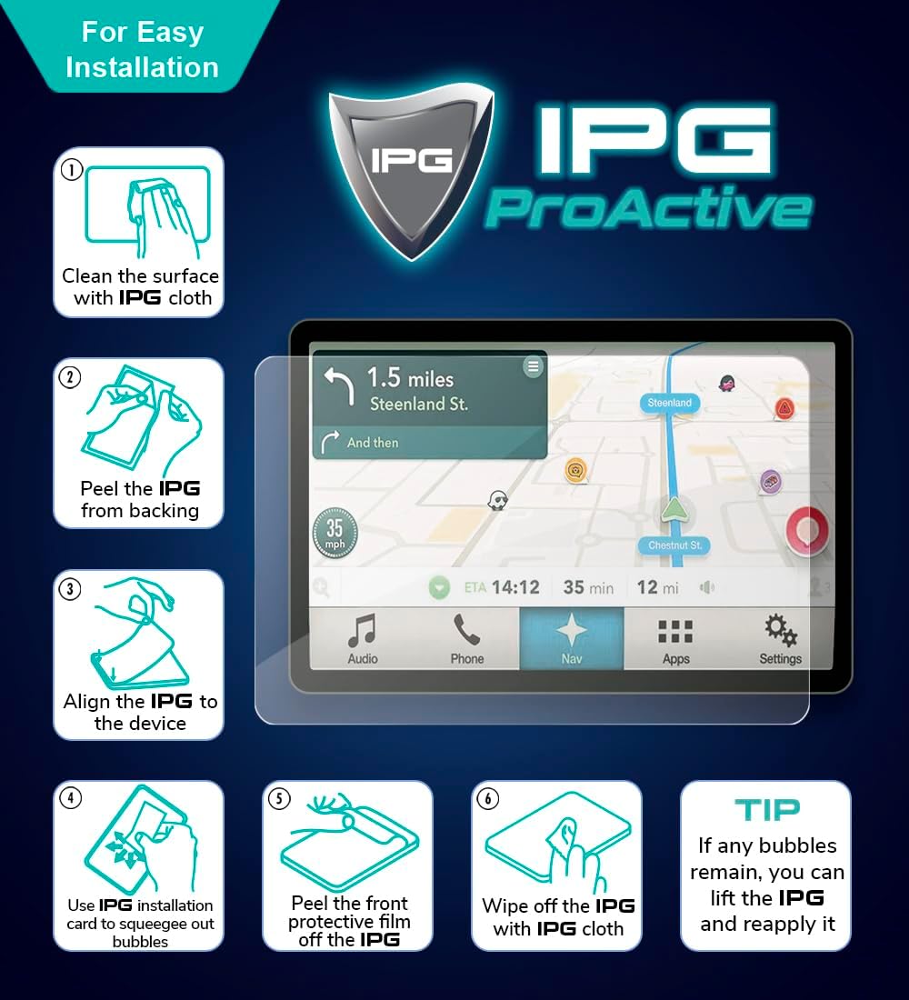 IPG ProActive Made for Snap on SOLUS+ Scan Tool 8 Inch Display 9H Hardness Screen Protector Nano Ceramic Film Ultra Responsive High Clarity Anti Scratch Smudge & Shock Proof Guard for Solus