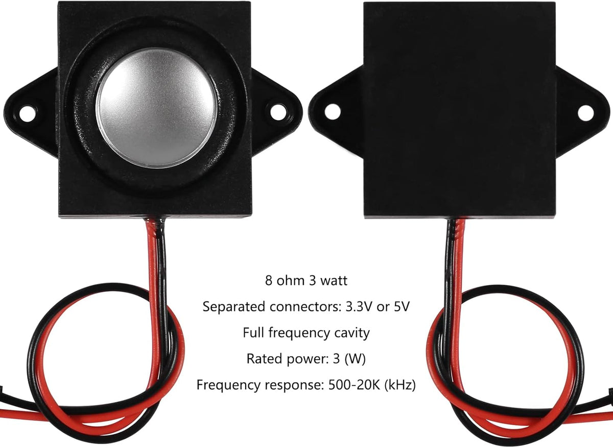 DWEII 4PCS 3 8 3.3V 5V Watt Ohm Single Cavity Mini Speaker Full-Range Cavity Mobile Portable Advertising Machine