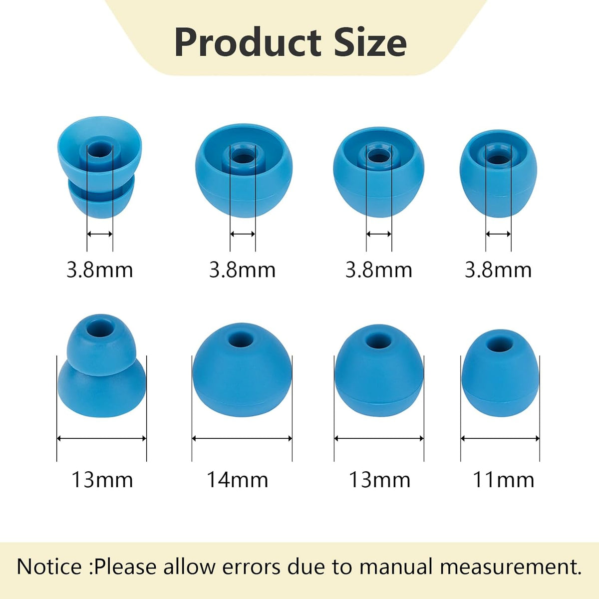 Ear Bud Covers Silicone Replacement Earbud Tips Compatible with Powerbeats Pro Beats Wireless Earphone Headphone Ear Tips 4 Pairs
