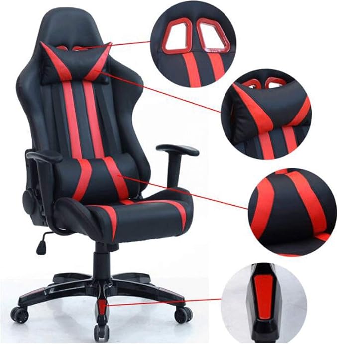 YYDS Chair Artificial Leather Gaming Chair Executive Ergonomic Swivel Chair with Headrest and Lumbar Pillow Fashion Esports Chair Ergonomically (Color : Sky Blue)