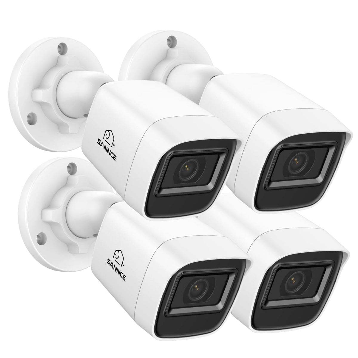 SANNCE 8CH Full 1080P Security Camera System CCTV Camera Night Vision Surveillance Cameras, IP67 Weatherproof, QR Code Scan and Remote Access