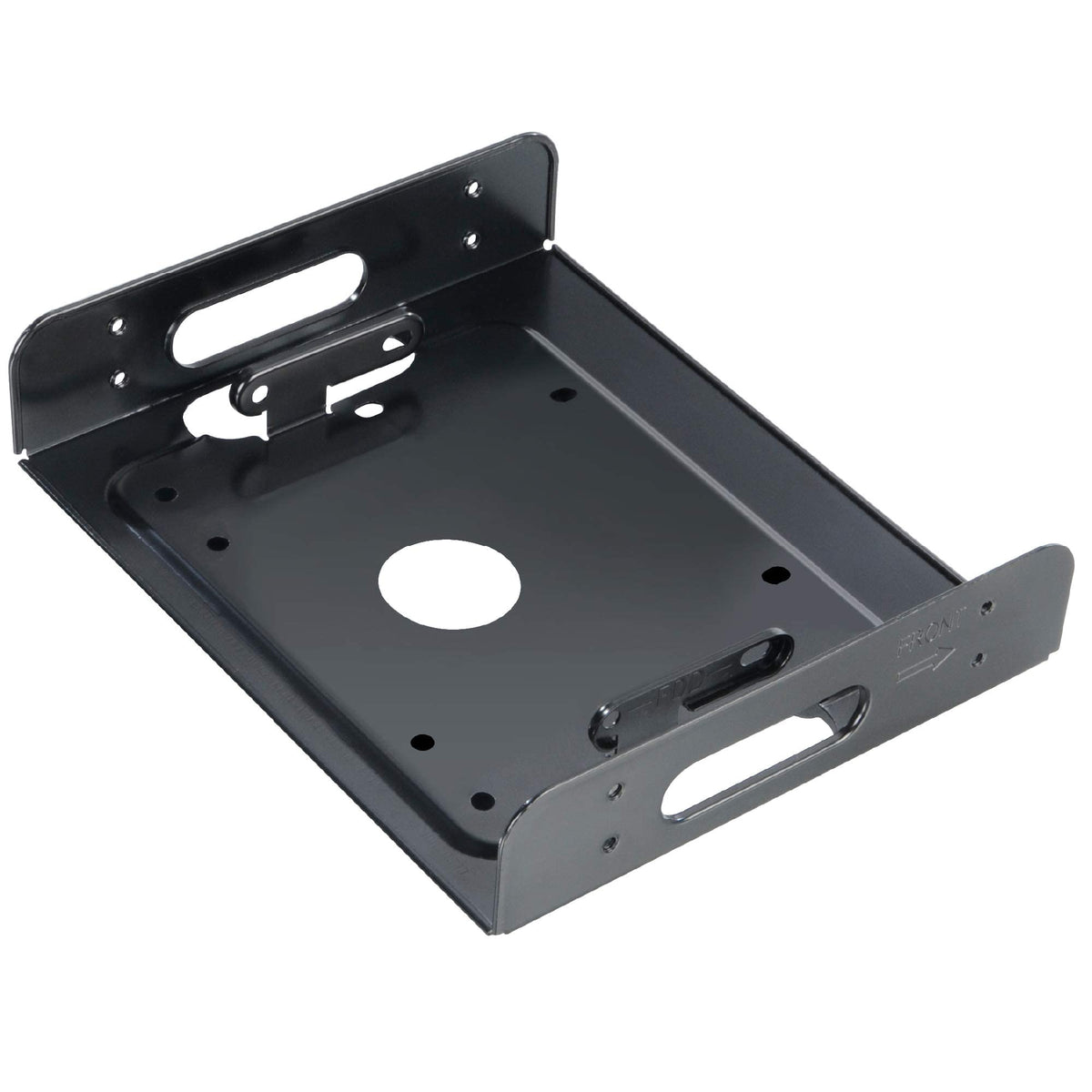Akasa SSD & HDD Adapter | Fits 3.5" HDD or 2.5" HDD/SSD Into 5.25" PC Bay | Included Anti Vibration Pads and Mounting Screws| Black SECC | AK-HDA-01