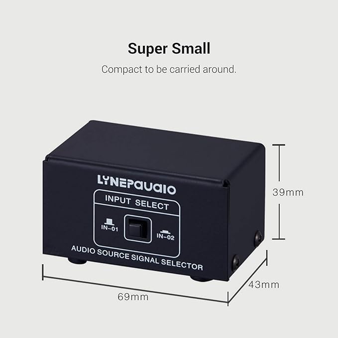 JINGFENG Audio Switcher 2 in 1 Out/1 in 2 Out A/B Switch Stereo Audio Splitter Box with No Distortion Jack for Switching Between Computer Speakers and Headphones