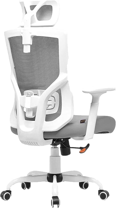 Office Chair Video Game Chair High Back Office Chair Adjustable Swivel Chair Lumbar Support Work Chair Ergonomic Computer Chair Chair (Color : White) Needed
