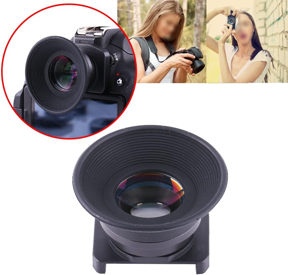 1.5X 6 EBTOOLS Fixed Focus Viewfinder, Eyepiece Magnifier Eyecup for DSLR Camera with Magnifier Mounting Bases Also