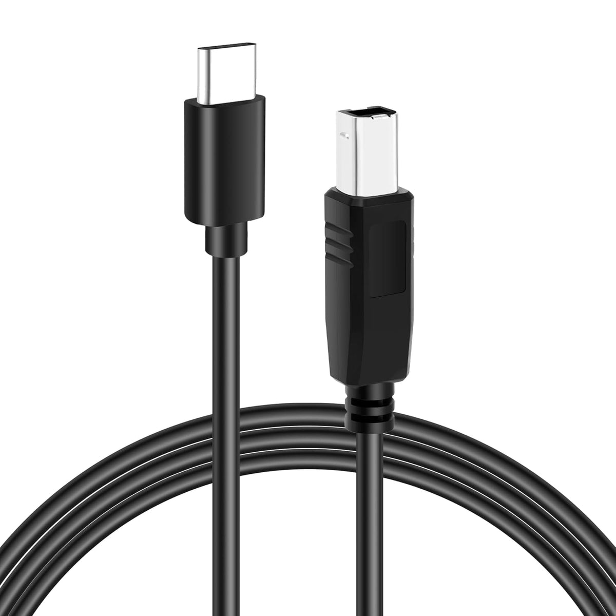 6ft Flexible USB C to USB B Printer Cable for MacBook Pro/Air, Compatible with Yamaha Piano MIDI Keyboard, DAC, DJ