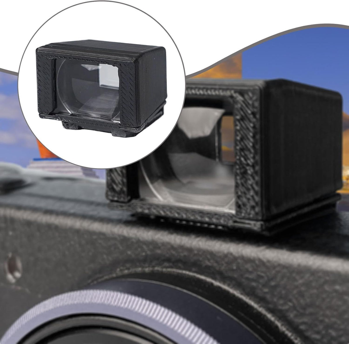 IAMDORE 28mm Camera Optical Viewfinder External Accessory Portable Spare Part Easy to Install PP Material Suitable