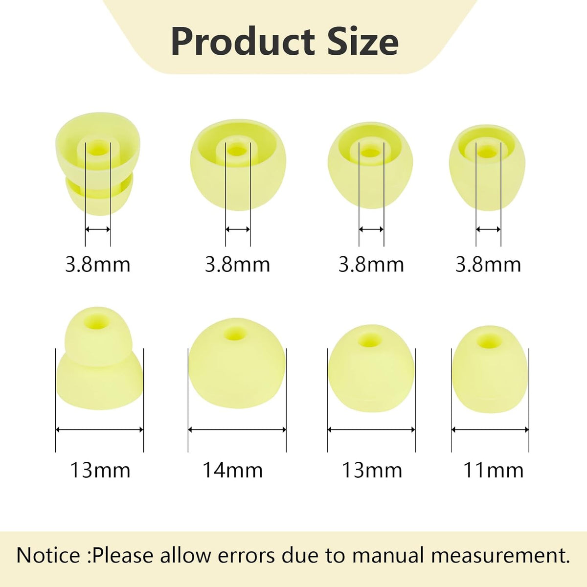 Earbud Replacement Tips Silicone Earbud Tips Ear Tips Compatible with Powerbeats Pro Beats Wireless Earphone Headphone Earbud Rubber Tips Eartips 4 Pairs