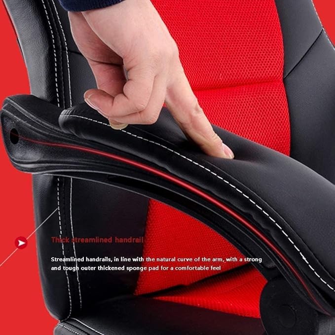 Office Chair E-Sports Chair Computer Chair Lift Internet Cafe Game Chair Ergonomic Backrest Swivel Chair Sports Chair Chair (Color : Black White) Needed
