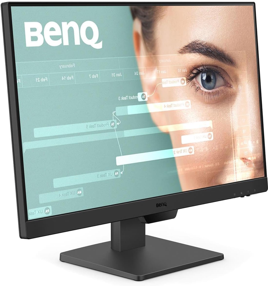 BenQ GW2490 24" Computer Monitor 100Hz FHD 1920x1080p IPS Eye-Care Tech VESA Mount Thin Bezel Low Blue Light Adaptive Brightness Wall Mount Built-in Speakers DisplayPort HDMI Port2