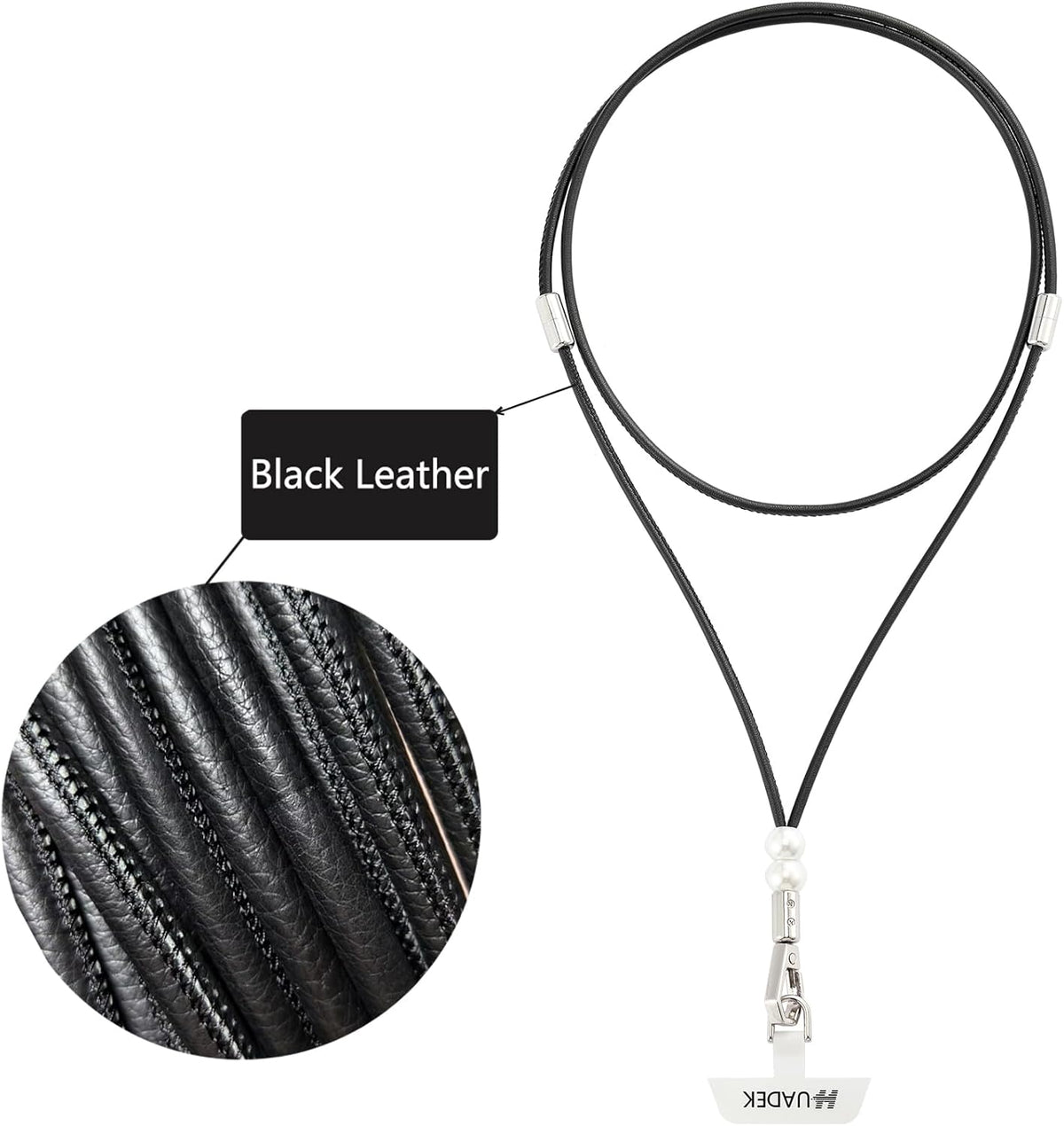 cell phone lanyard Detachable Phone Chain Strap Leather 2-in-1 anti theft phone strap