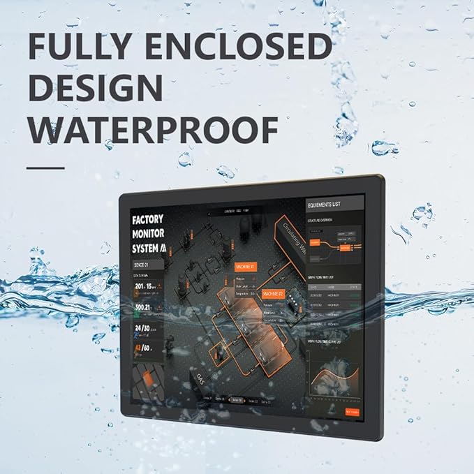 YEYO 15.0 Industrial Computer Touch Screen 10 Point Touch Industrial Computer Resolution 1024 * 768 450nit RJ45*2 USB*4 com*2 HD*1 WiFi+BT(7300U/8+256)