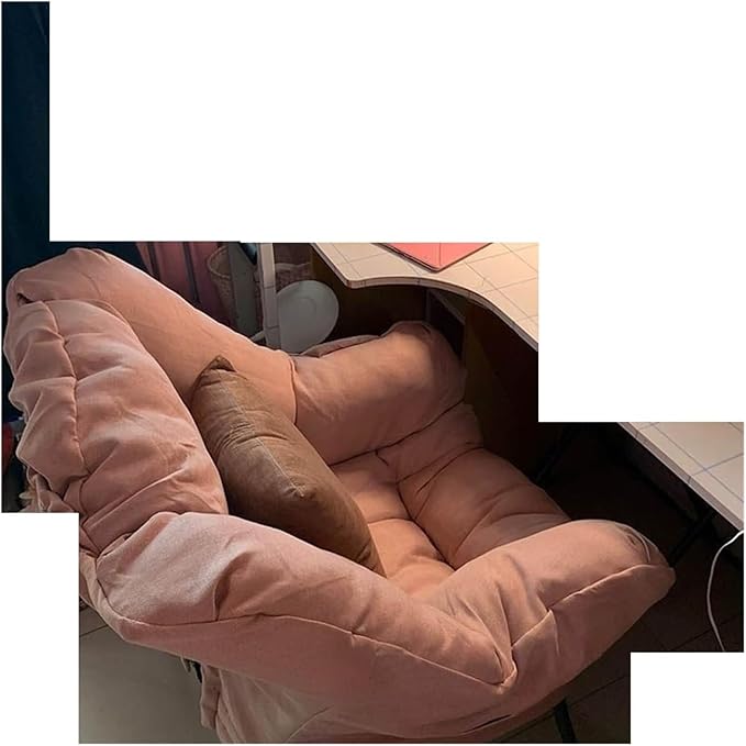 Gaming Chair Computer Chair Sofa Wholesale Armchair Bedroom Comfortable Chair Armchair Chair (Color : Tq Beige Cotton and)