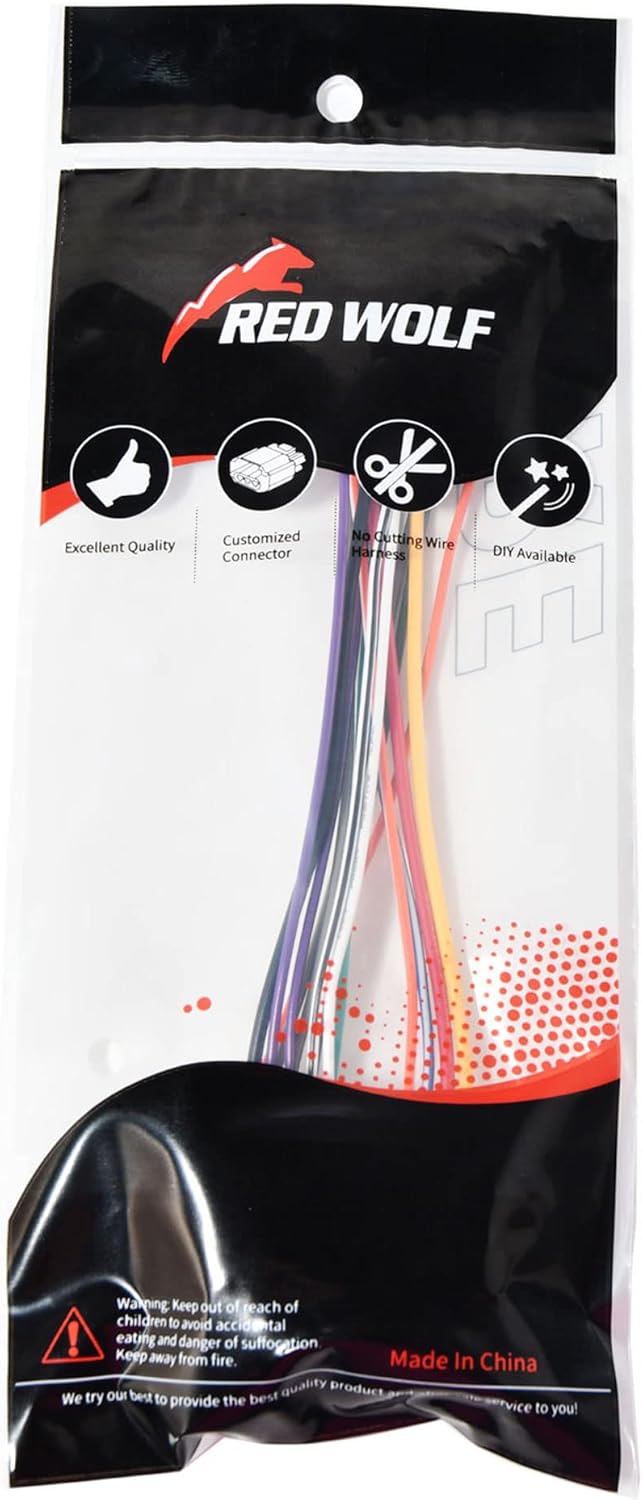 1999-2009 1999-2010 RED WOLF Radio Reverse Wiring Harness for Honda Civic Accord CRV, Acura RL CL Vehicles Female