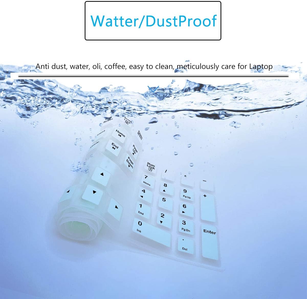 MUBUY Keyboard Cover Skin Protector for Logitech MK120 K120 Wired Keyboard, Keyboard Protective Skin US Layout (NOT Fit Other Model Keyboards)-MIntGreen