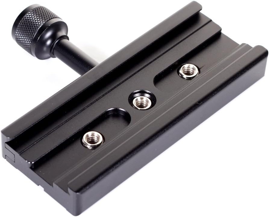 Hersmay 120mm 3/8" 1/4" Arca-Swiss Quick Release Plate with QR Clamp Adapter with Screw Hole Compatible for Camera