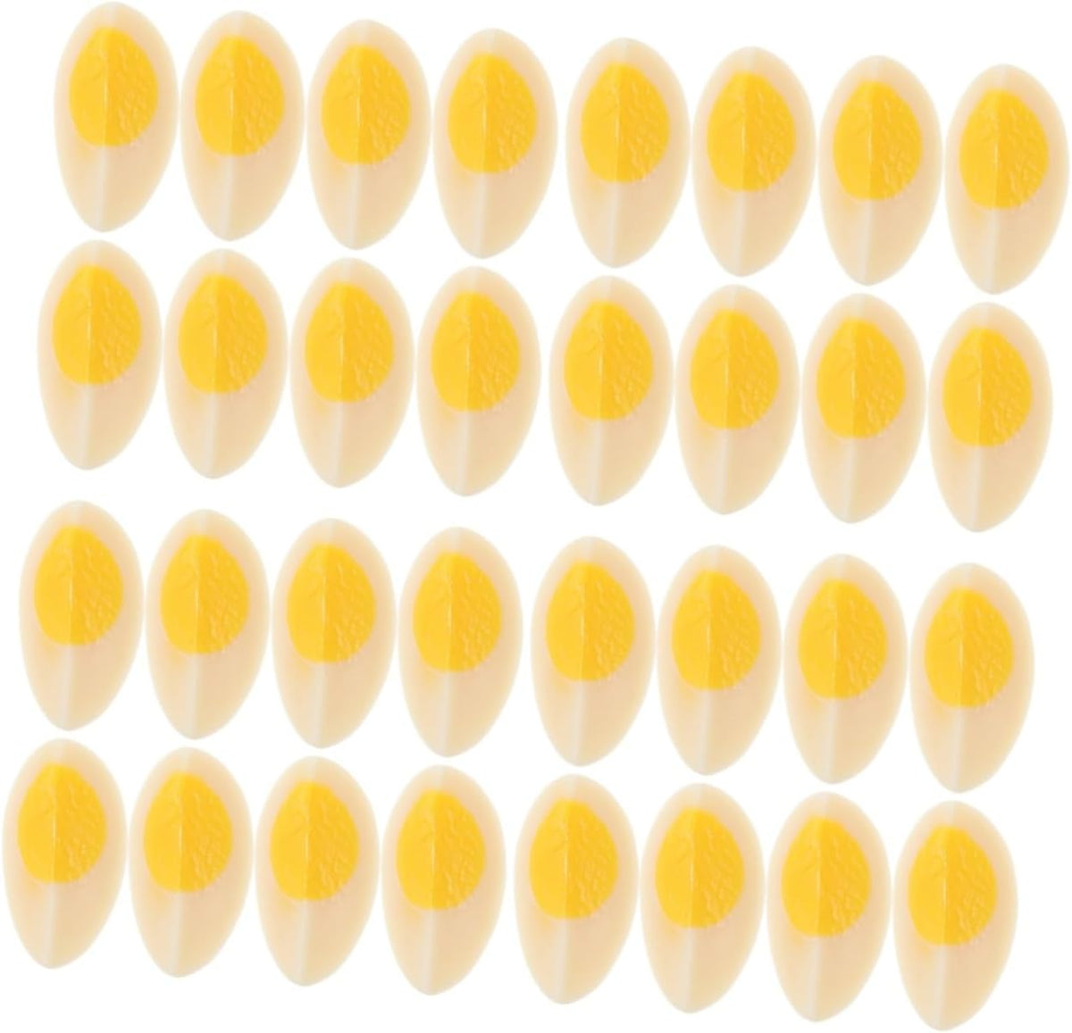 40pcs Yardwe Realistic Artificial Boiled Models for Decoration Photography and Props Fake Slices for Kitchen