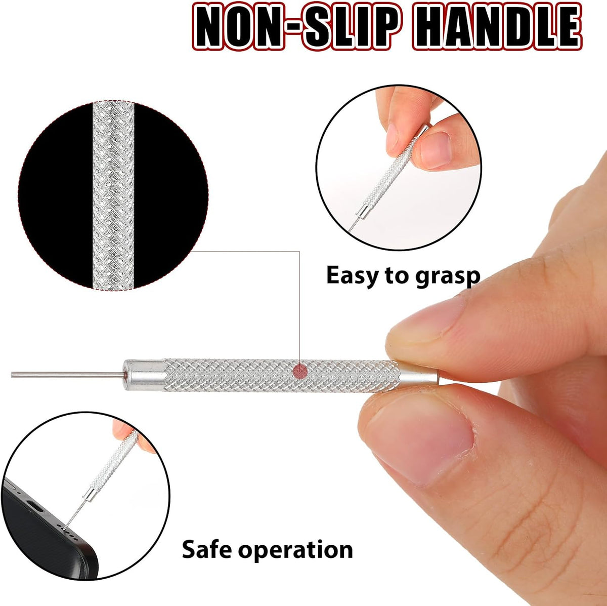 SIM Card Removal Pin, 15 Pcs SIM Card Tray Removal Tool Watch Chain Link Remover Pin Tools Smartphone Ejector Pins Needle Remover for All Models Cell Phone Ejector Opener