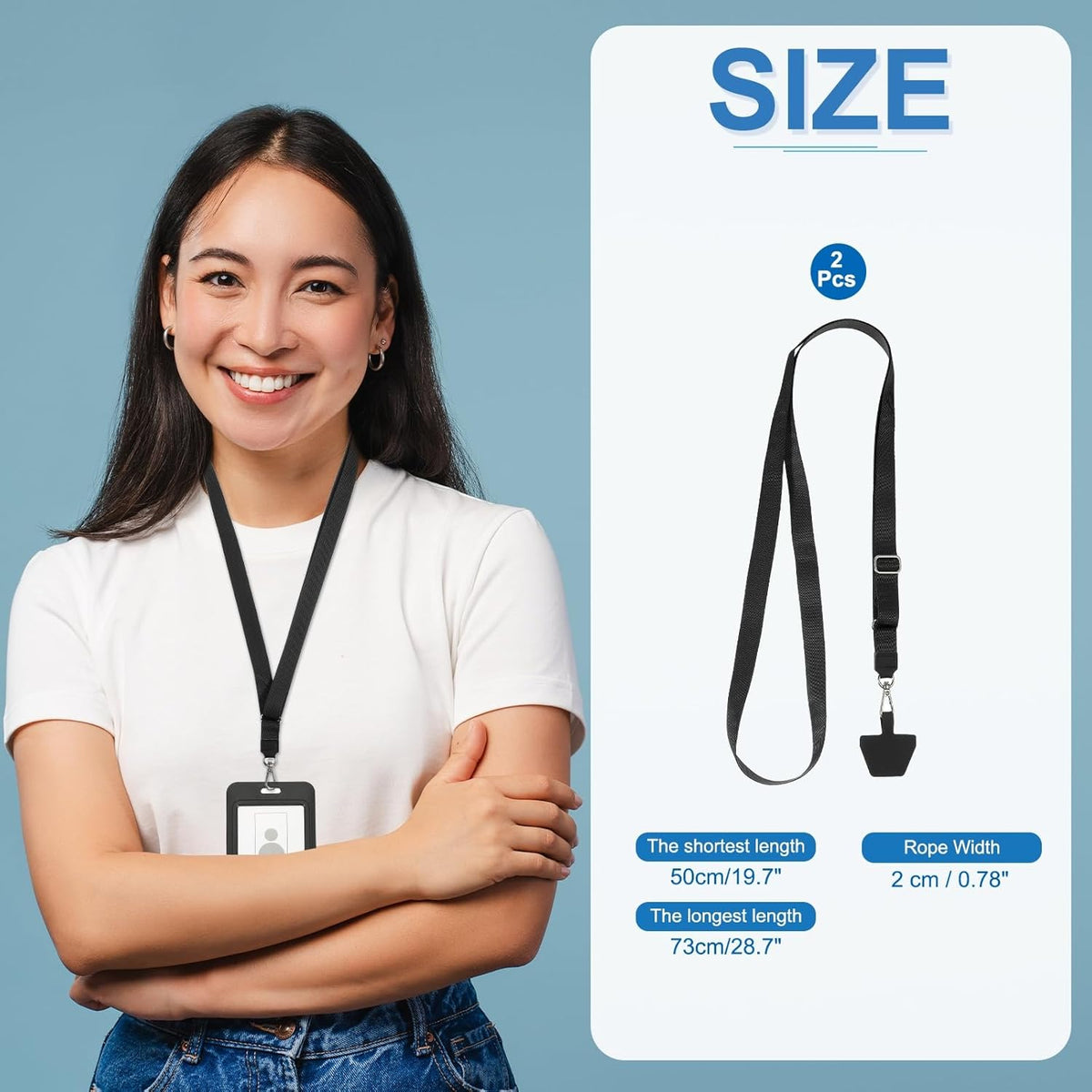 PATIKIL Smart Phone Lanyard with Patches for Most Smartphones Badges Keychain