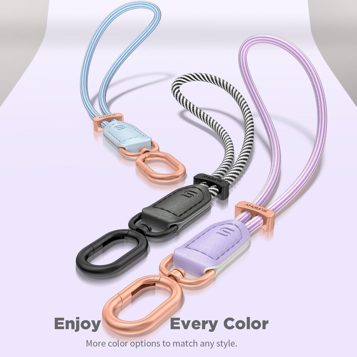 SURPHY Phone Wrist Strap, Keychain Wristlet, Phone Strap Charm with Tether Tab, Cellphone Lanyard Wrist, Key Chain for Women