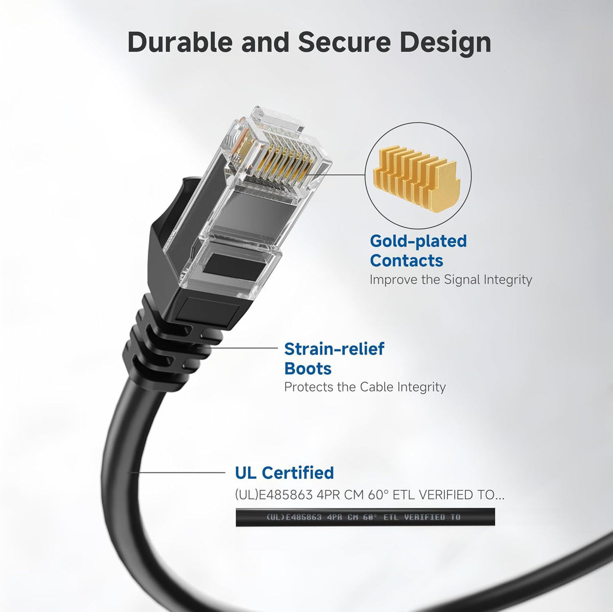 10Gbps 6 3ft, 6 Cat6 Cable Matters Snagless Short Cat Ethernet Cable - Cat Cable, Cord, Ethernet Cord, Black