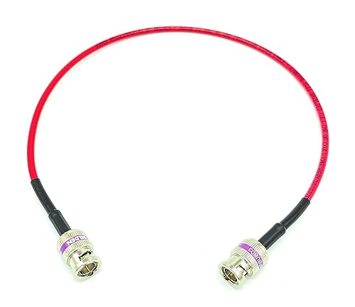 AV-Cables 12G 4K HD SDI BNC - BNC Cable 4855R Mini RG59 (3ft, Red)