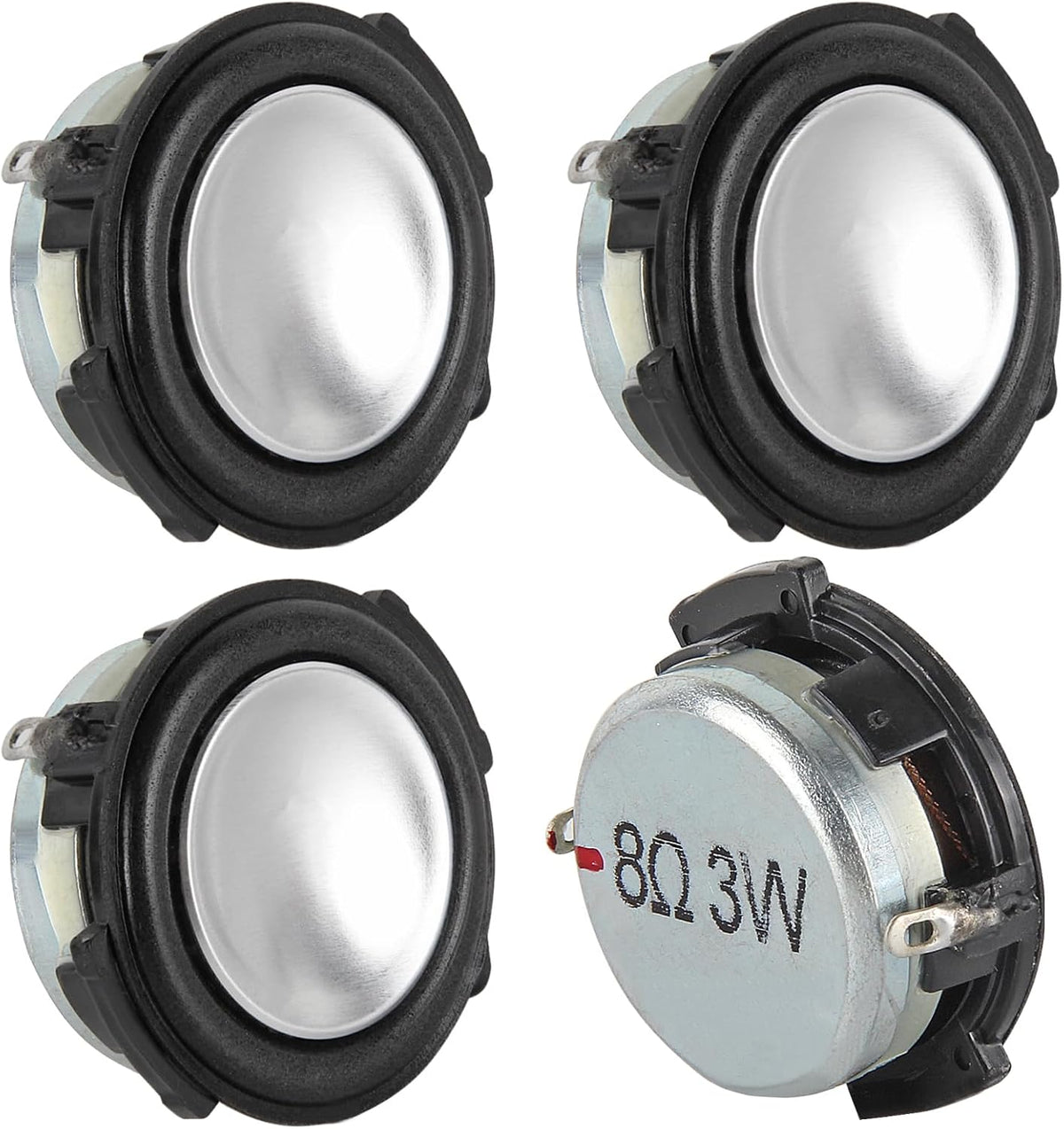 ACEIRMC 4pcs 8Ohm 3W (8Ohm 3W) Full Range Audio Speaker Replacement Stereo Loudspeaker Repair Magnet Electronic Speaker