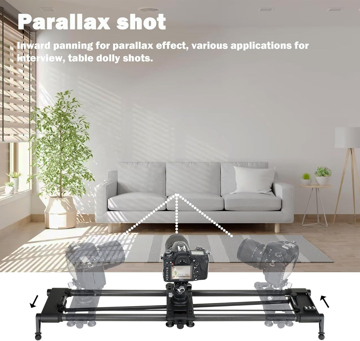 Konova New G1 Wireless Motorized Integrated Carbon Slider for Video, Time Lapse, Stop Motion, Parallax Panormaic Shooting (120cm (47.2"))