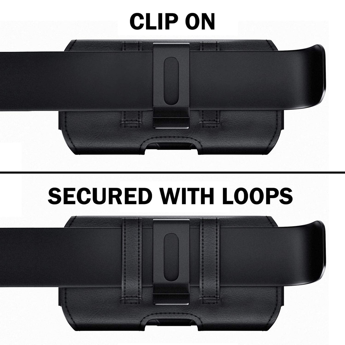DeBin Case for Galaxy A15 A25 A35 A54 5G A53 A52 A51 A50 A20 Note 20 10+ Note 9 8 XCover Pro S24 FE S23 FE Cell Phone Belt Holder Holster Clip Pouch Cover (Fits Samsung Phone with Otterbox Case) Black