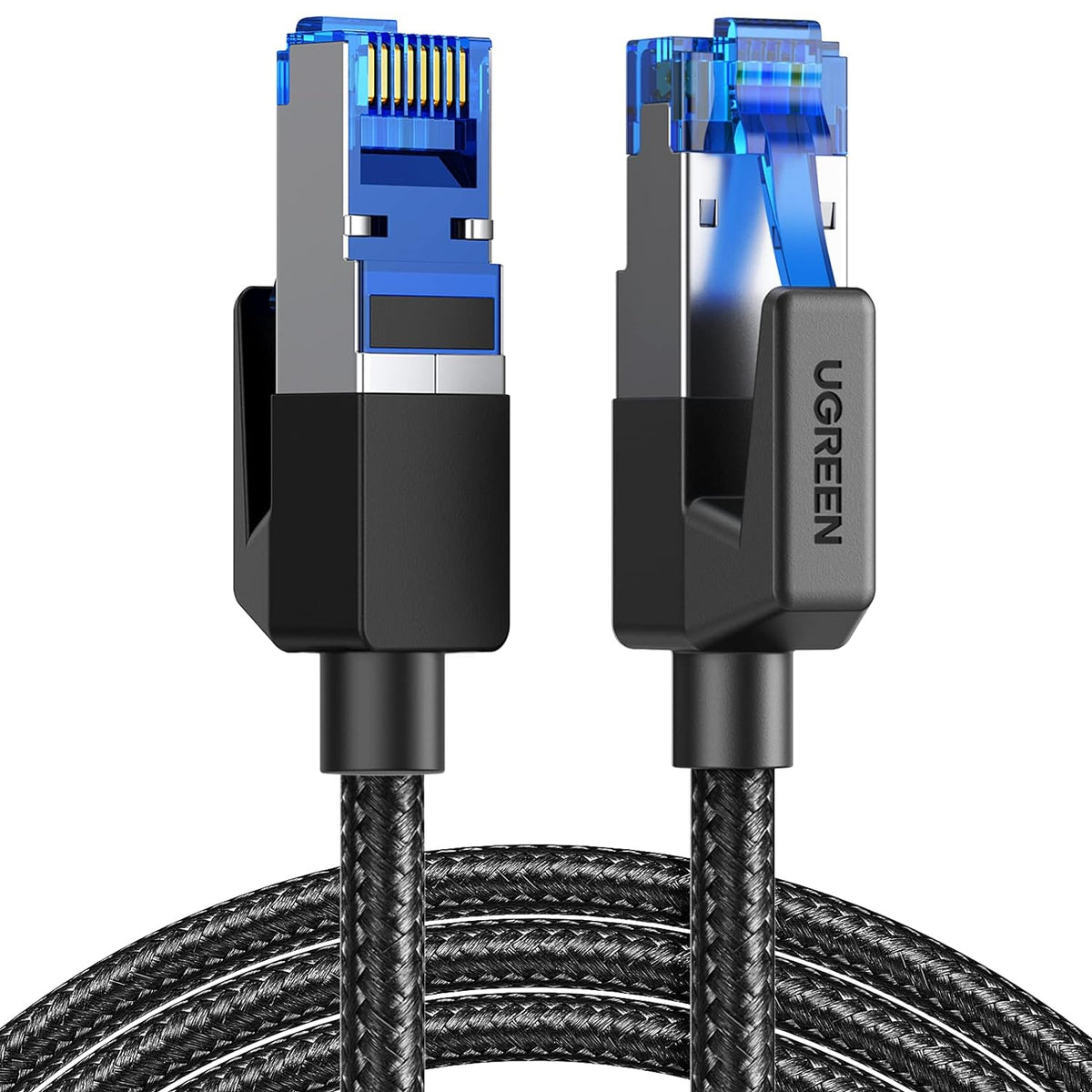 8 10FT, 40Gbps 2000Mhz Cat8 RJ45 PS5 PS4 PS3 10FT UGREEN Cat Ethernet Cable High Speed Braided Network Cord Shielded