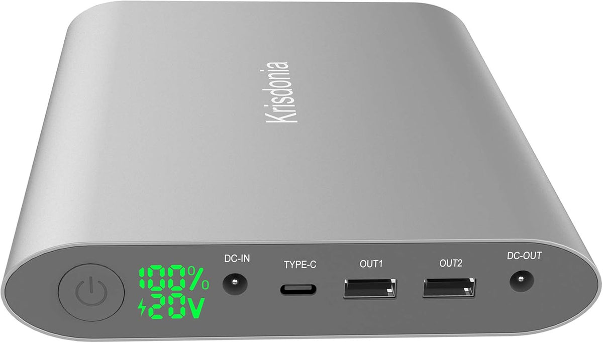 Krisdonia Portable Laptop Charger 185Wh/50000mAh Laptop Power Bank External Battery Pack for Laptop, Tablet, Projector, Smartphone and Others