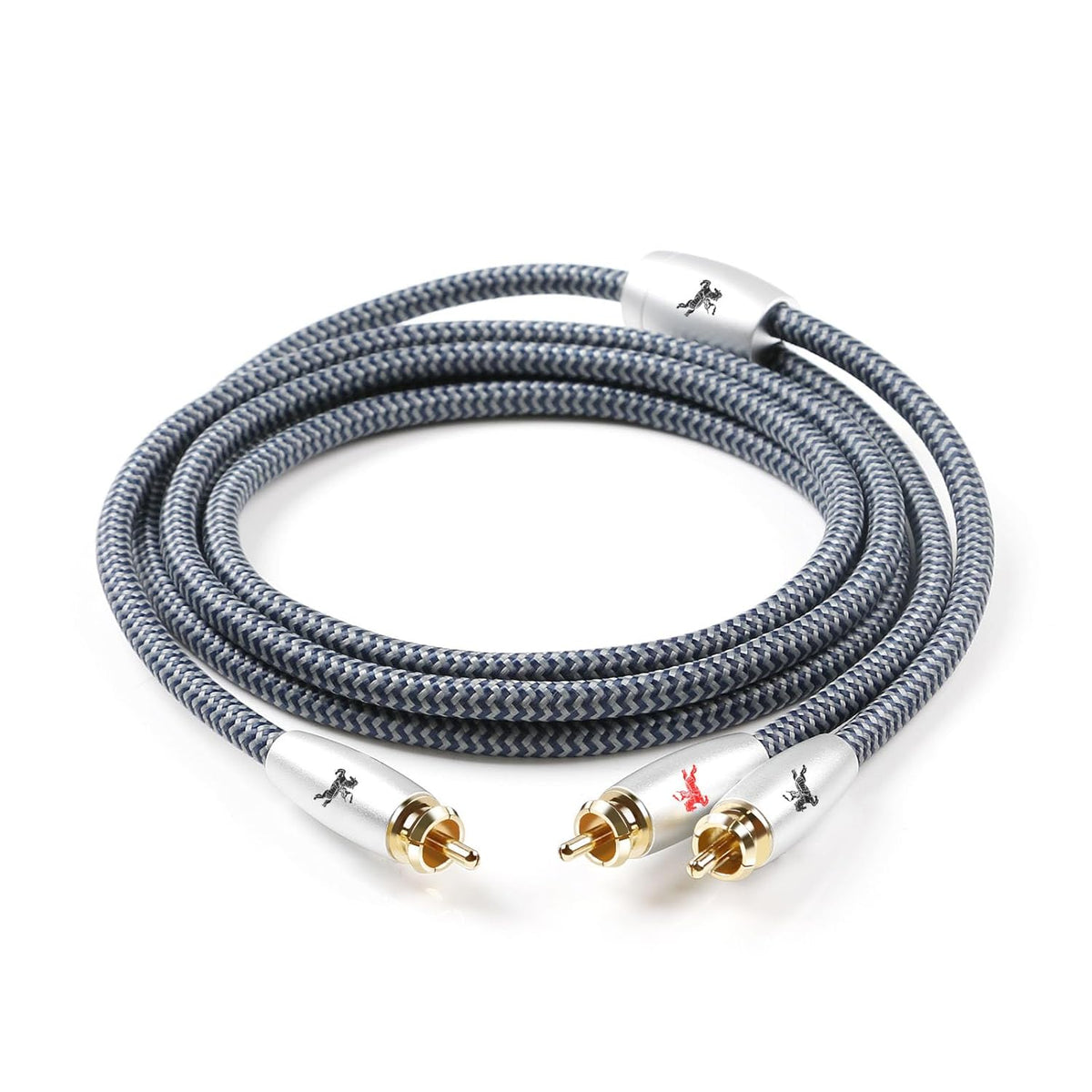 1RCA 2RCA 1m (3.2ft) 24K mpeto Premium to Audio Cable | Gold-Plated Connectors | OFC | for Turntable, Amplifier