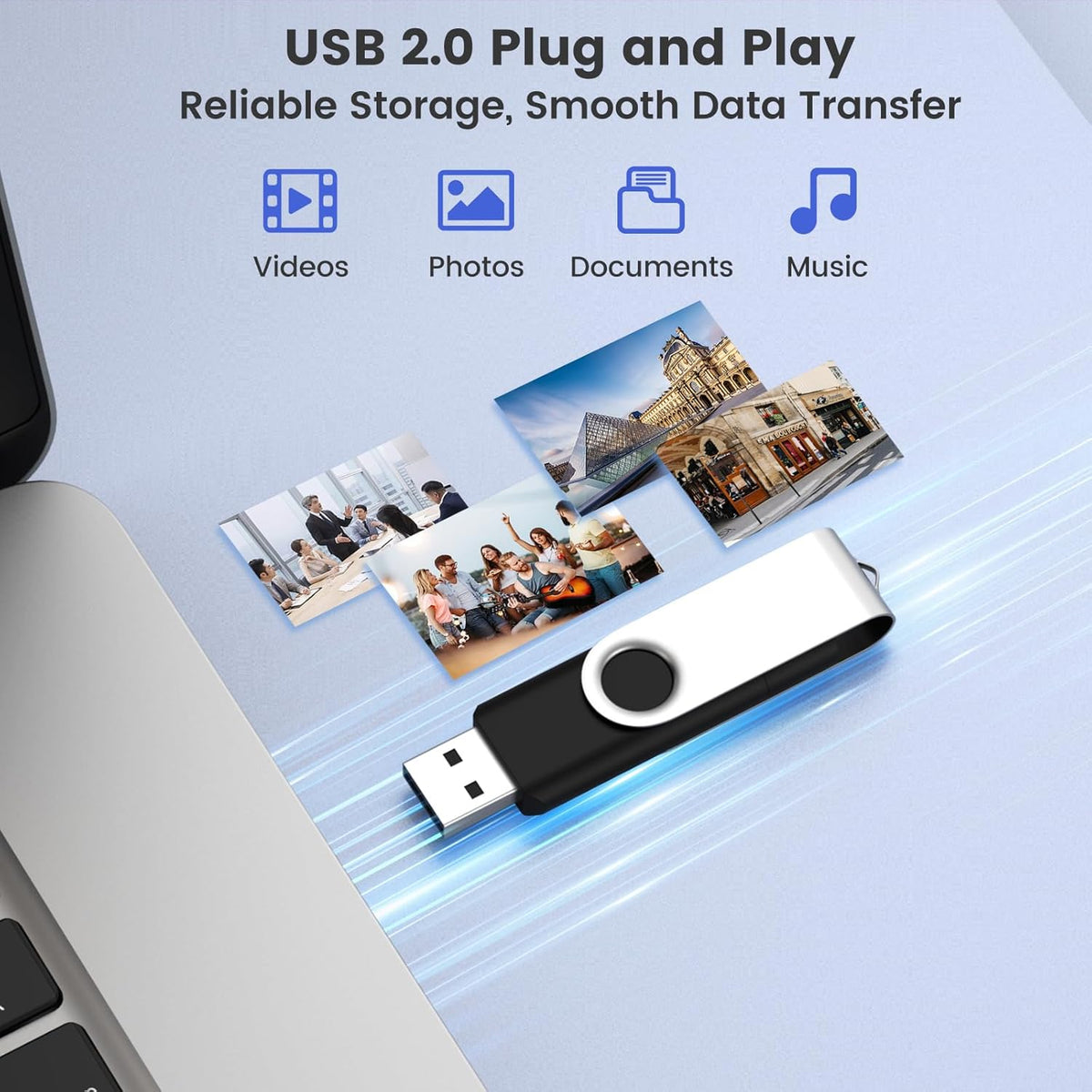 Customizable 64GB Flash Drive 10 Pack, ABLAZE Dual USB 2.0+ Type C Thumb Drives with Logo Personalized USB Memory Sticks (Mixed Colors)