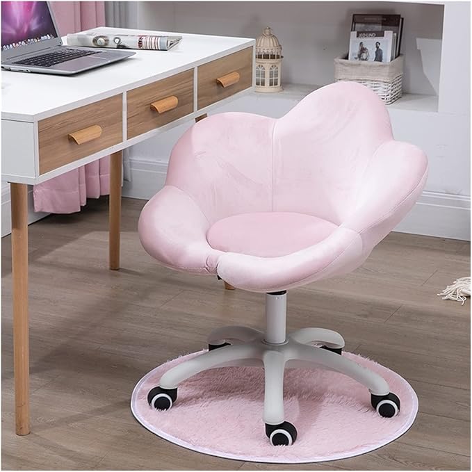 Adjustable Office Computer Chair with Armrest Small Apartment Computer Chair for Student Dormitory Study Makeup Chairs Home Rotating Writing Office Chair(Gray)