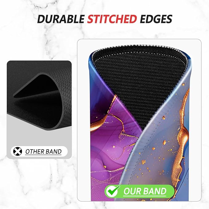 ITNRSIIET Mouse Pad Non-Slip Rubber Base Smooth Surface Stitched Edges Waterproof Durable Compatible with All Mice for Office & Gaming, Desk Accessory, Diameter 8.7 inch, LiquidGold