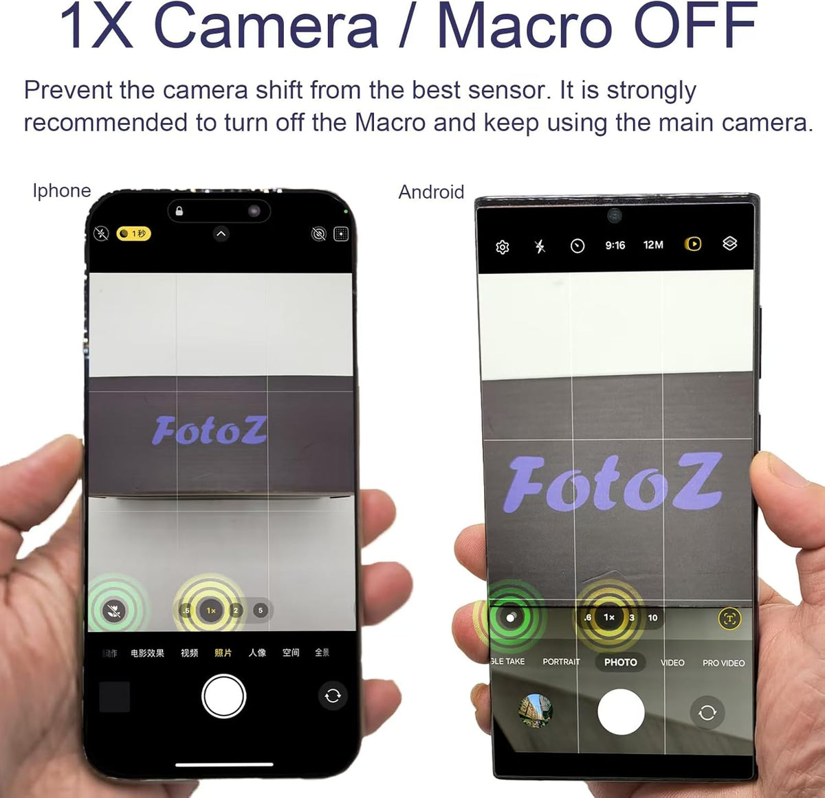 FotoZ 8X Monocular Telescope for iPhone & Android and Most Smartphone, with 8X Optical Zoom Telephoto Lens & 17mm Universal Phone Clip & Storage Bag