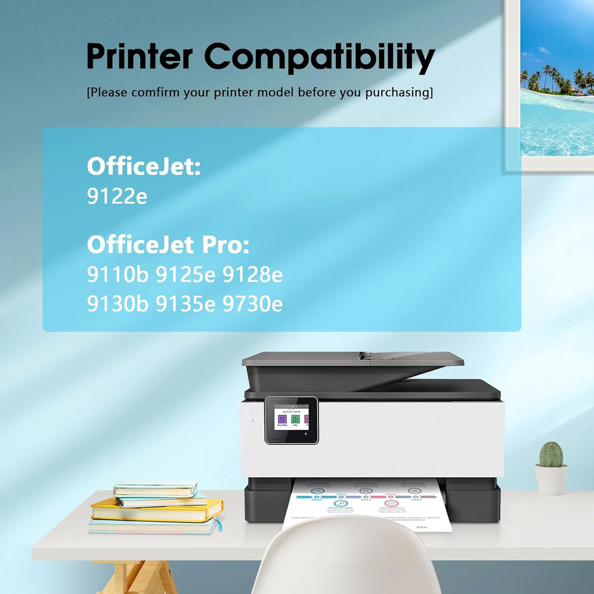 936XL 936e Ink Cartridges Combo Pack Compatible for HP 936 Ink Cartridges Work with OfficeJet 9122e; OfficeJet Pro 9110b, 9125e, 9128e, 9130b, 9135e; OfficeJet Pro Wide Format 9730e (4 Pack)