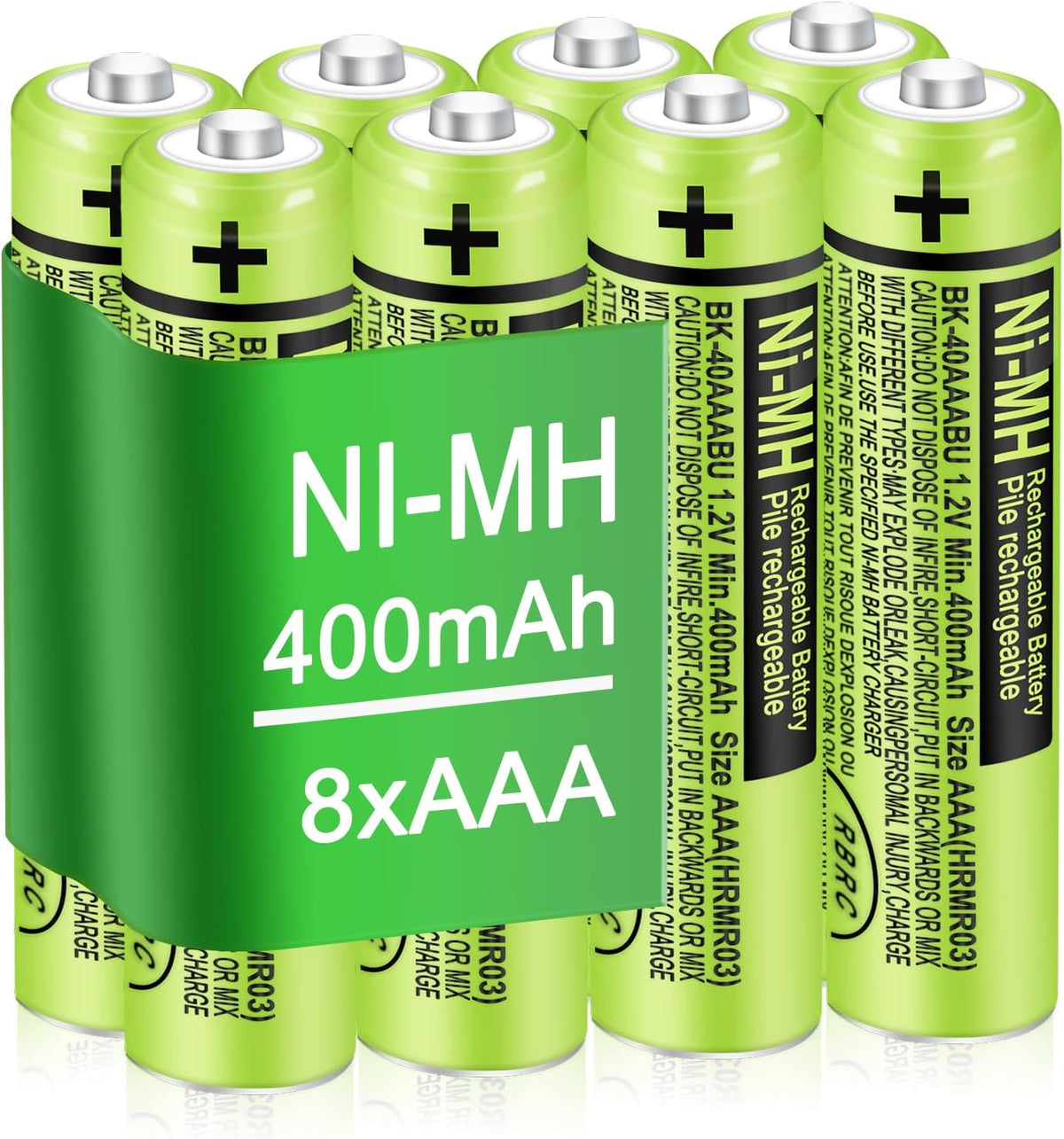 8 Pack BK-40AAABU Ni-MH AAA Rechargeable Battery for Panasonic,1.2v 400mah Rechargeable AAA Batteries Panasonic Cordless Phones, Electronics,Remote Controls