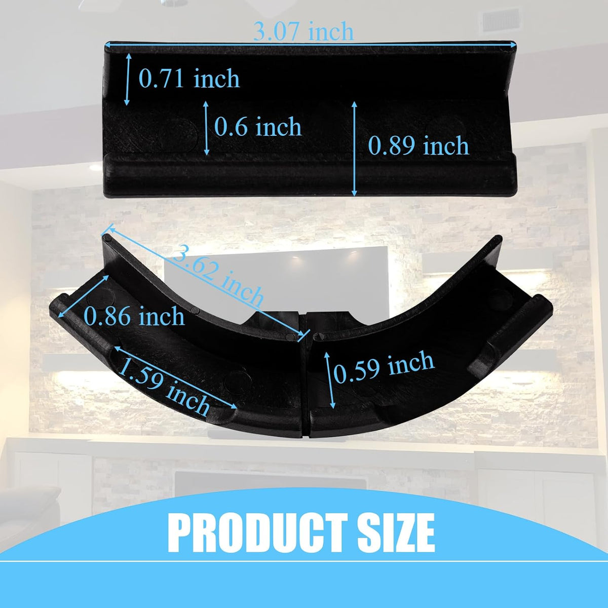 5 PCS Upgraded Generic Brackets Fit for Philips Hue Play Gradient Lightstrip Mounting Clips Holder Good Support Effect