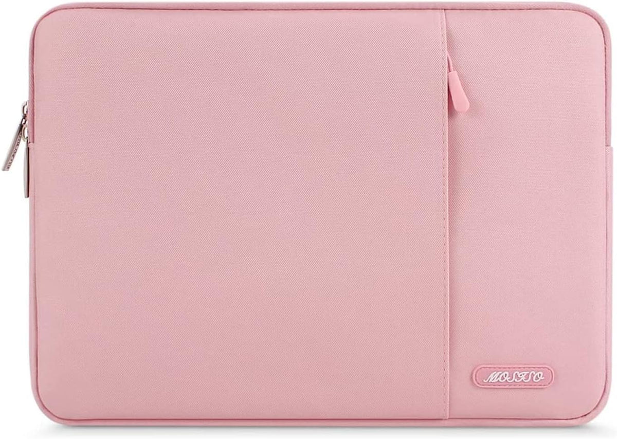 MOSISO Laptop Case 13 inch, 13 inch Laptop Sleeve Compatible with MacBook Air M4 M3 M2 M1 2025-2018 / Pro M2 M1 2025-2016, Polyester Vertical Computer Sleeve Bag with Pocket, Pink