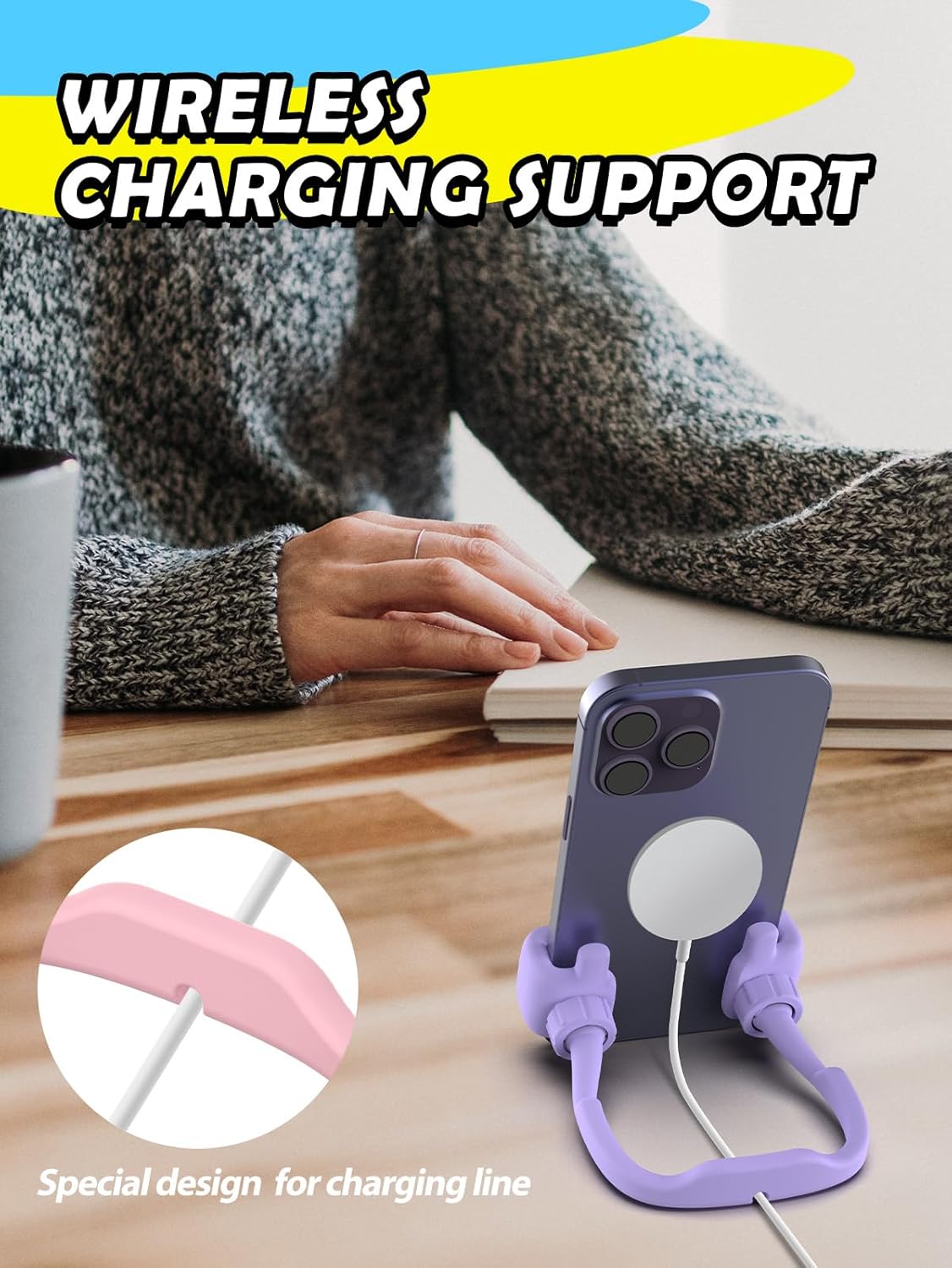 Cell Phone Stand Thumbs Up Lazy Phone Stand - 2 Pack Phone Holder 2025 College Graduation Gifts for Her Him Cellphone iPhone Stand for Desk Birthday Gifts for Teens Girls Boys Adults Women Men Wife