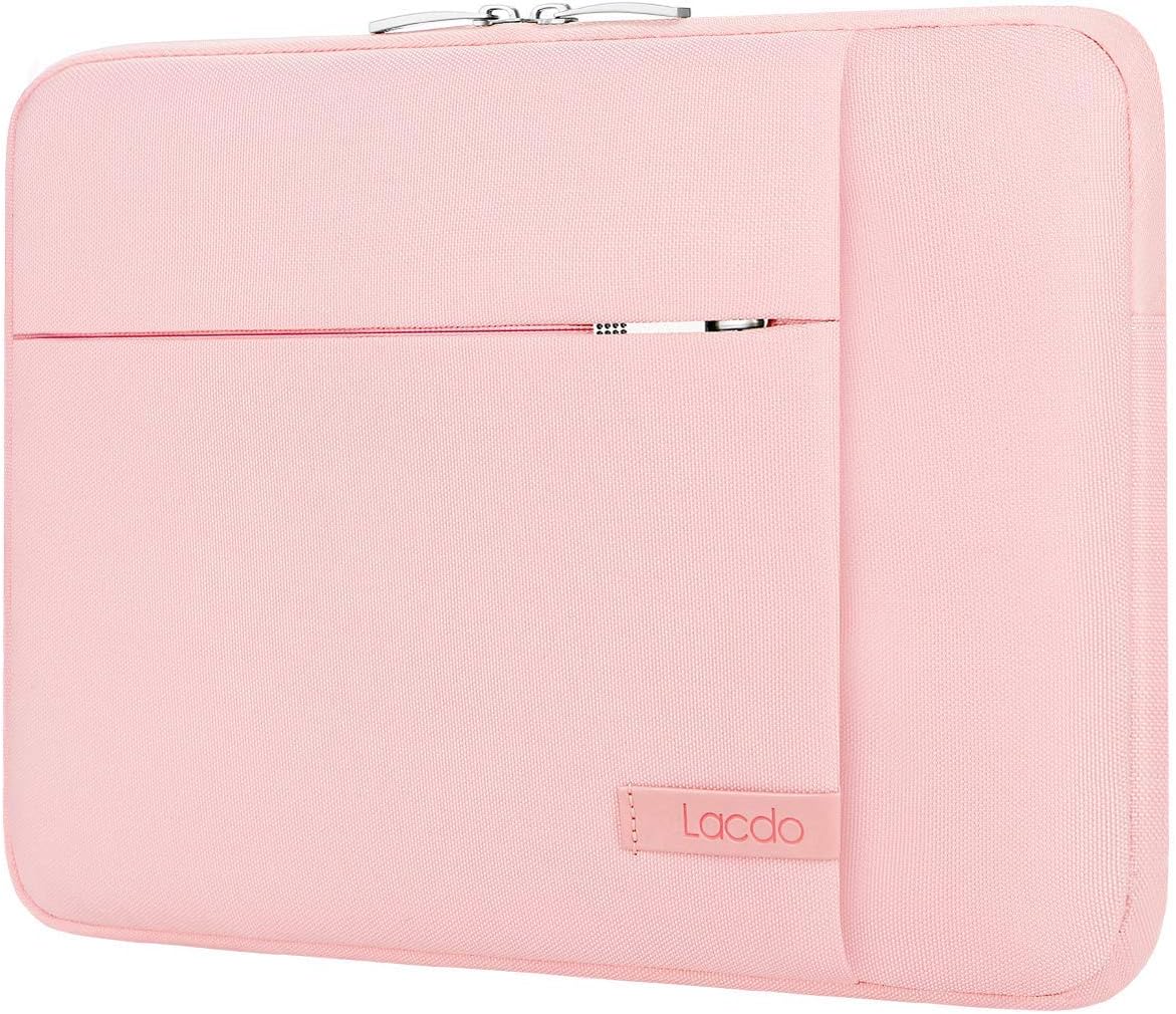 Lacdo Laptop Sleeve Case for 16 inch New MacBook Pro M4/M3/M2/M1 Pro/Max A3403 A3186 A2991 A2780 A2485 A2141 2024-2019 | 15 inch Microsoft Surface Laptop 7th Copilot+PC, 6 5 4 3 Computer Bag, Pink